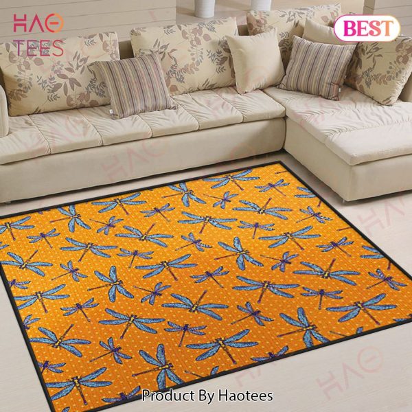 Polka Dot Dragonfly Area Rugs Carpet Mat Kitchen Rugs Floor Decor