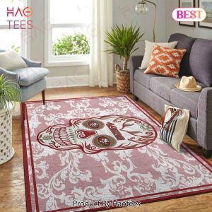 San Francisco 49Ers Nfl Area Rugs Skull Flower Style Living Room Carpet Sports Rug Regtangle Carpet Floor Decor Home Decor