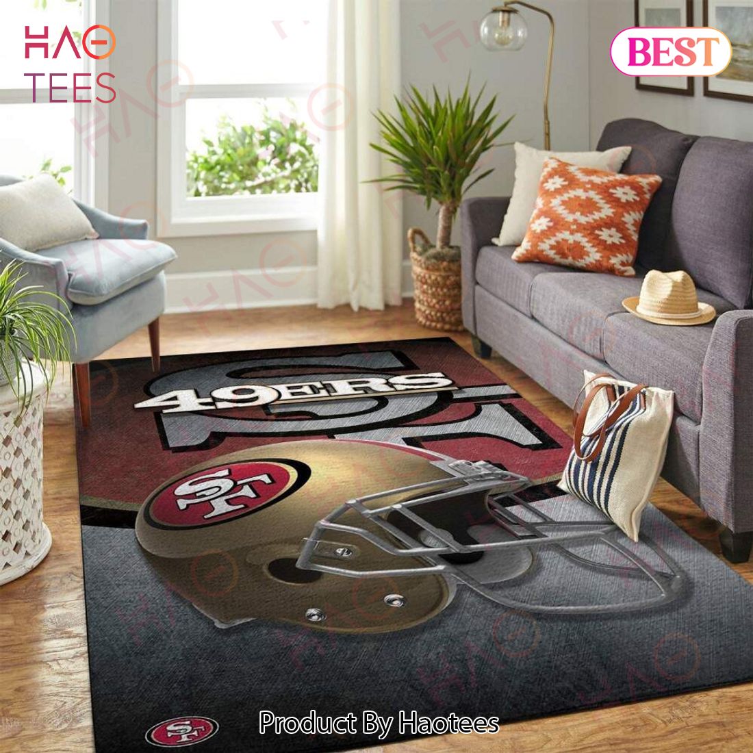 San Francisco 49Ers Nfl Area Rugs Team Helmet Living Room Carpet Sports Rug Regtangle Carpet Floor Decor Home Decor