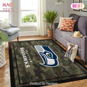 Seattle Seahawks Nfl Area Rugs Camo Style Living Room Carpet Team Logo Home Rug Regtangle Carpet Floor Decor Home Decor