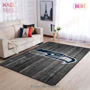 Seattle Seahawks Nfl Area Rugs Football Living Room Carpet Team Logo Wooden Home Rug Regtangle Carpet Floor Decor Home Decor