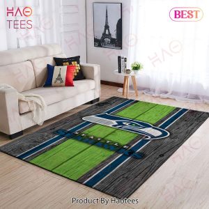 Seattle Seahawks Nfl Team Logo Area Rugs Wooden Style Living Room Carpet Sports Rug Regtangle Carpet Floor Decor Home Decor