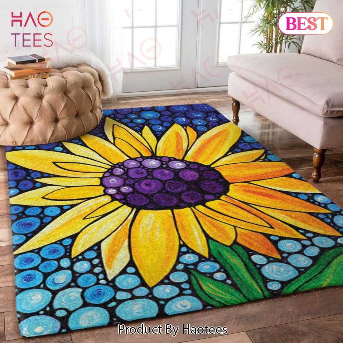 Sunflower  Area Rugs Carpet Mat Kitchen Rugs Floor Decor