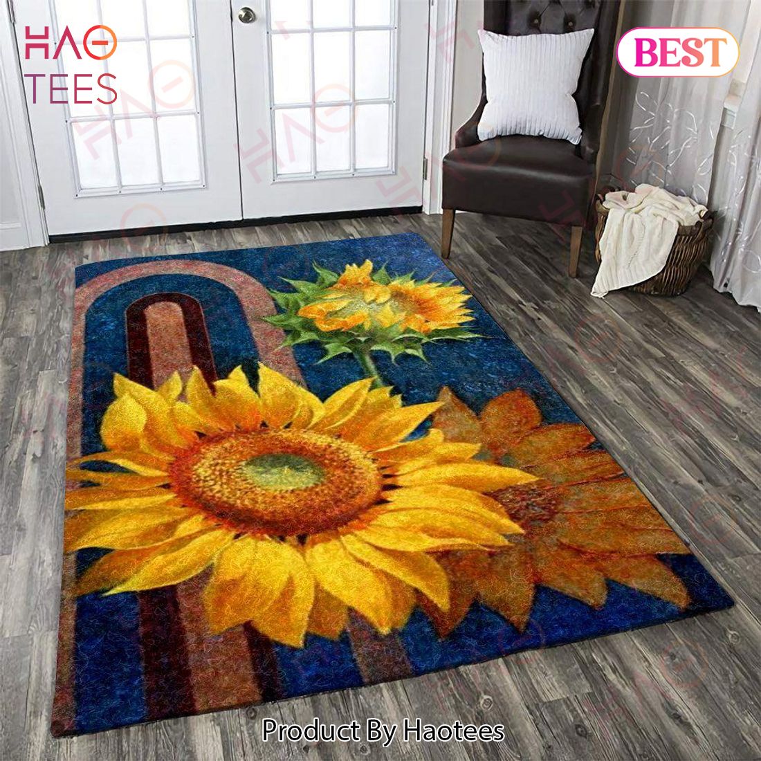 Sunflower Area Rugs Carpet Mat Kitchen Rugs Floor Decor