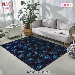 Teal And Purple Dragonfly Area Rugs Carpet Mat Kitchen Rugs Floor Decor