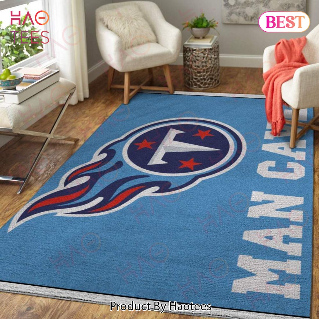 Tennessee Titans Logo Man Cave Area Rug Nfl Football Team Logo Carpet Living Room Rugs Rug Regtangle Carpet Floor Decor Home Decor