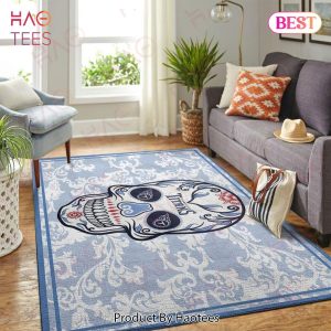 Tennessee Titans Nfl Area Rugs Skull Flower Style Living Room Carpet Sports Rug Regtangle Carpet Floor Decor Home Decor