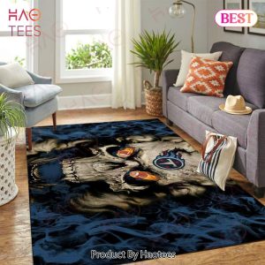 Tennessee Titans Nfl Area Rugs Team Logo Skull Style Living Room Carpet Sports Rug Regtangle Carpet Floor Decor Home Decor