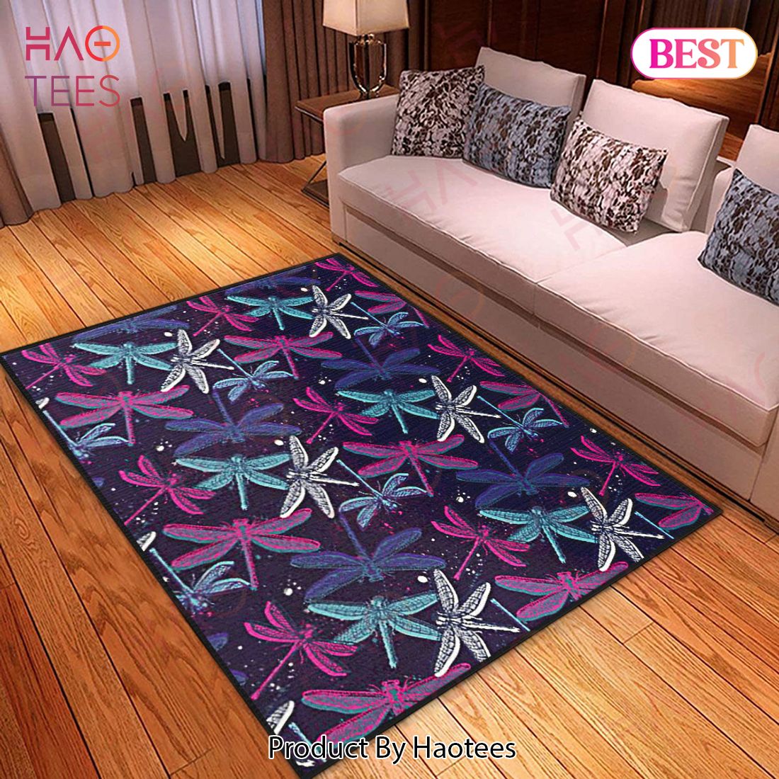 Trippy Dragonfly Area Rugs Carpet Mat Kitchen Rugs Floor Decor