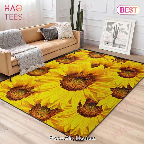 Yellow Sunflower Area Rugs Carpet Mat Kitchen Rugs Floor Decor