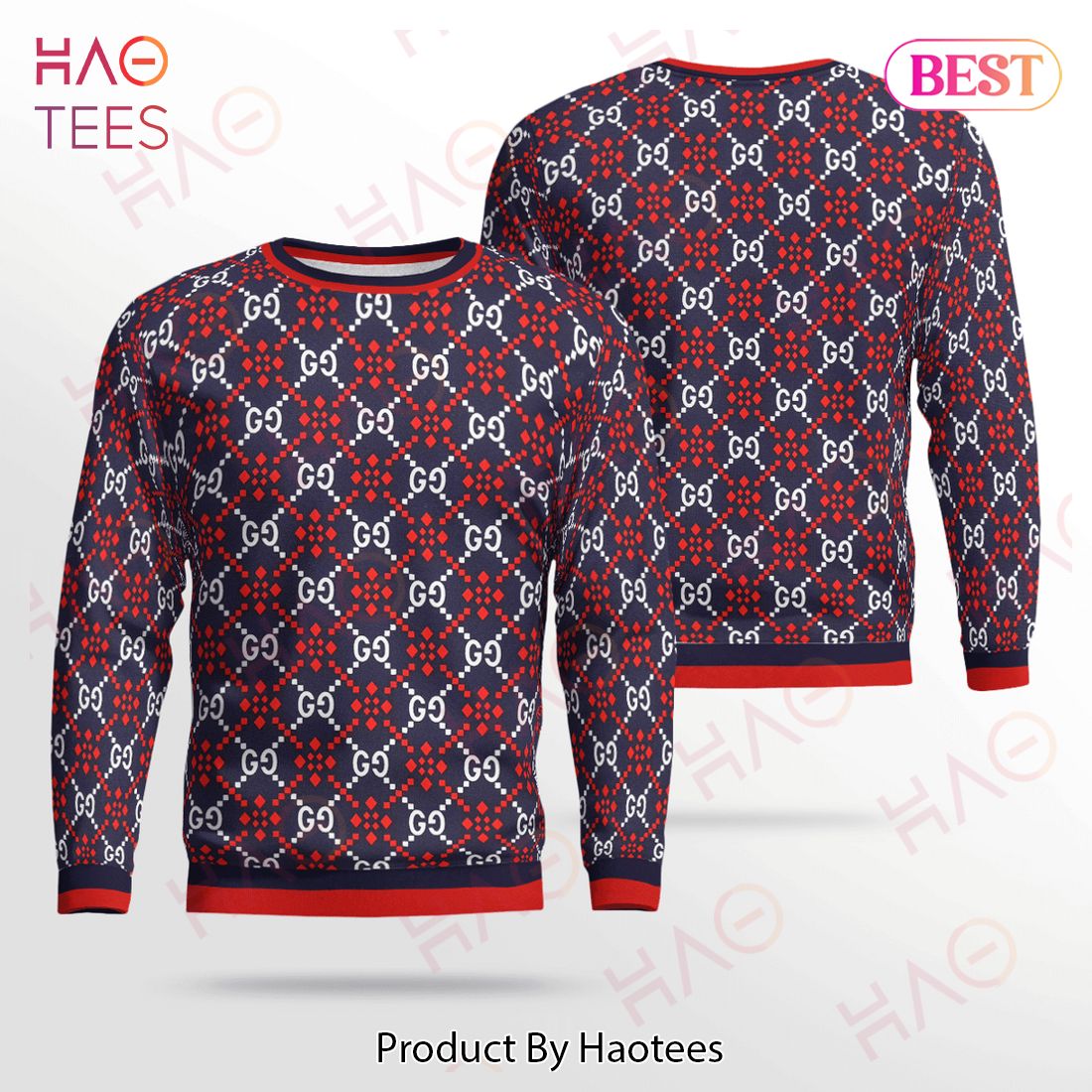 Gucci Logo Pattern 3D Ugly Sweater Luxury Store