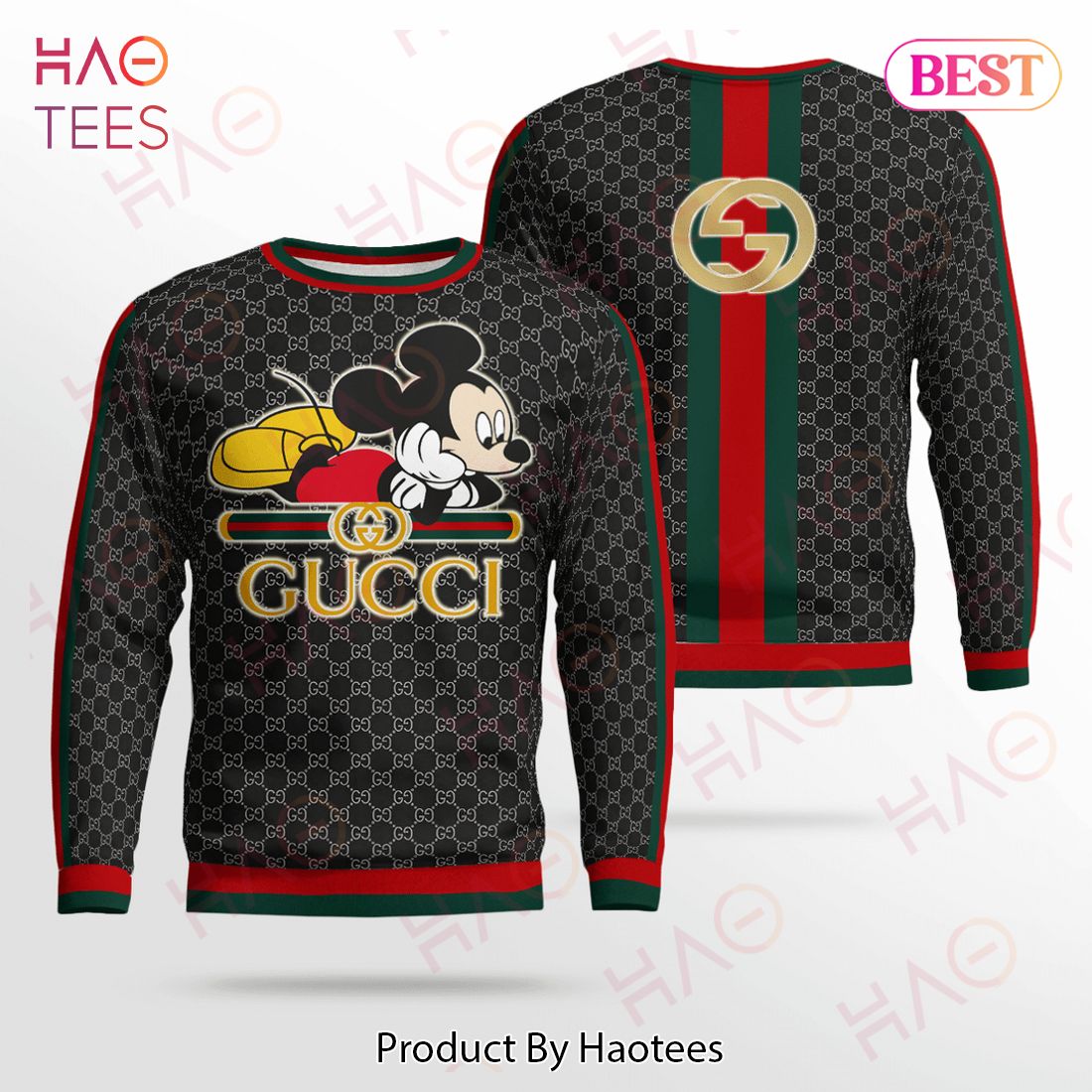 Italian Gucci Mickey Mouse 3D Ugly Sweater Luxury Store