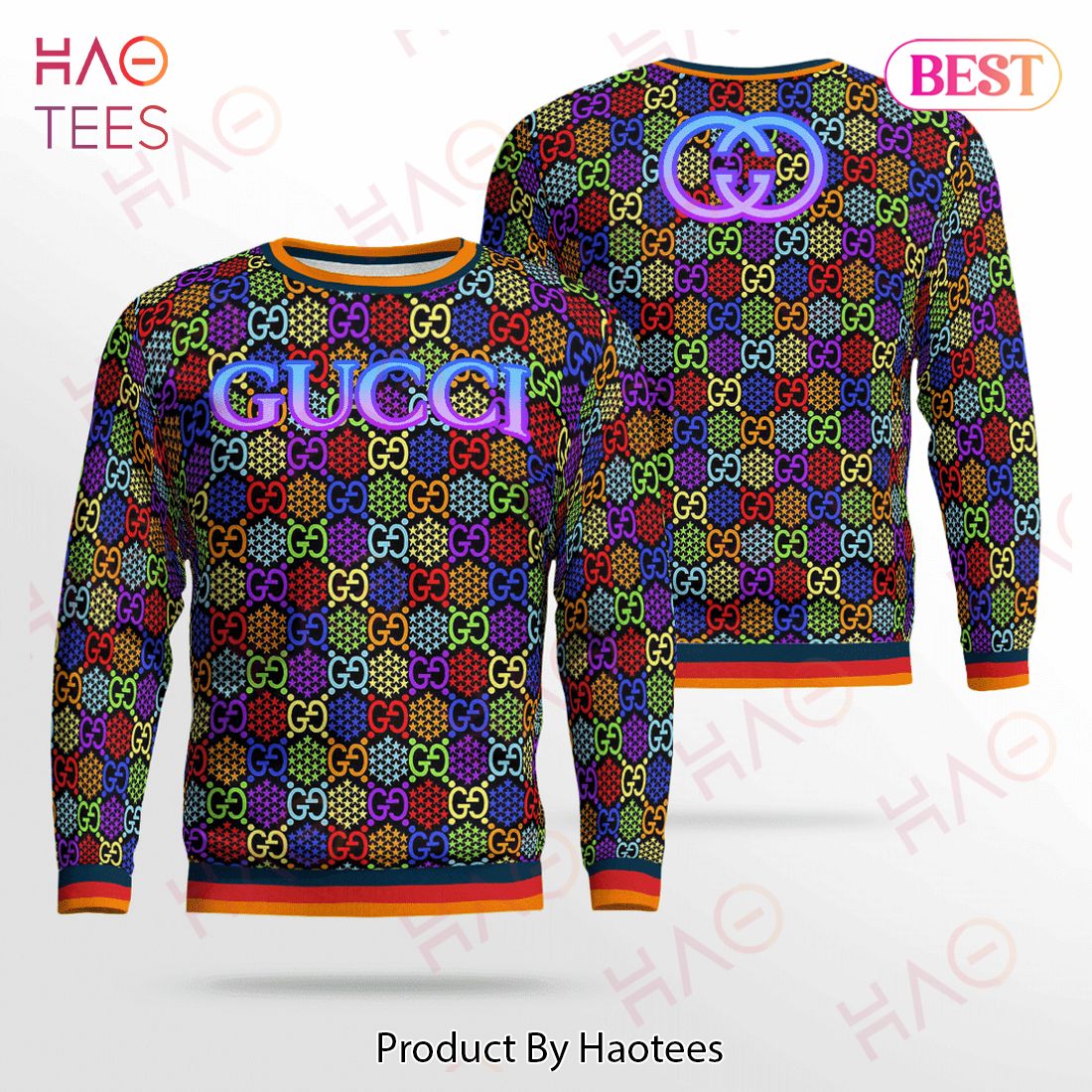 Italian Luxury Brand Gucci Gg 3D Ugly Sweater
