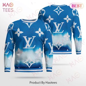 Louis Vuitton Escale Neverfull Blue Tie Dye Ugly Christmas Sweater