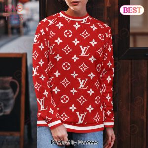 Louis Vuitton Monogram Red Ugly Christmas Sweater