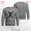 Luxury French Louis Vuitton Lv Grey 3D Ugly Sweater