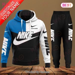 Personalized Nike Blue Black Hoodie & Pants
