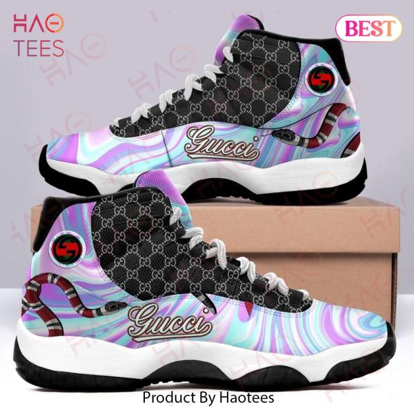 Limited Gucci Purple Air Jordan 11 Shoes Hot 2022 GC Sneakers Gifts For Men Women