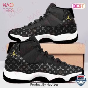Louis Vuitton Air Jordan 11 Shoes Black Blackground For Men Women