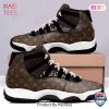Louis Vuitton Black Brown Air Jordan 11 Sneakers Shoes Hot 2022 LV Gifts Unisex
