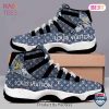 Louis Vuitton Black Monogram Air Jordan 11 Sneakers Shoes Hot 2022 LV Gifts Unisex