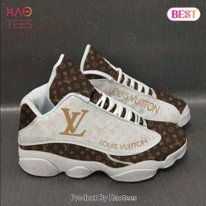 Louis Vuitton LV Black Brown Air Jordan 13 Sneakers Shoes Hot 2023 Gifts Unisex
