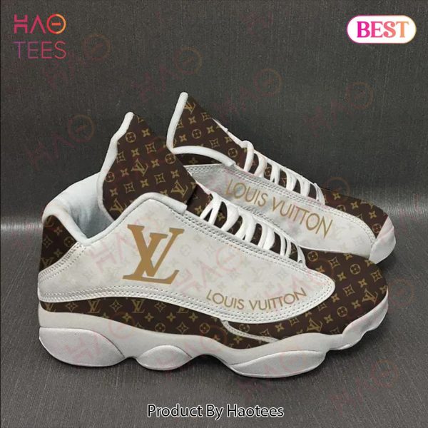Louis Vuitton LV Black Brown Air Jordan 13 Sneakers Shoes Hot 2023 Gifts Unisex