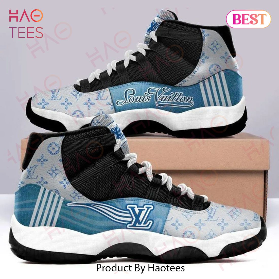 Louis Vuitton Monogram Blue Air Jordan 11 Shoes Luxury Store