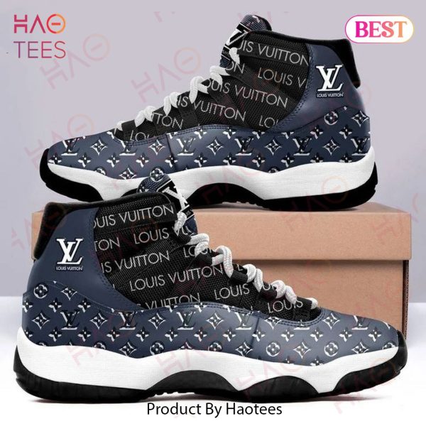 Louis Vuitton Monogram Navy Air Jordan 11 Shoes