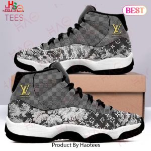 Louis Vuitton Monogram Stone Grey Air Jordan 11 Shoes