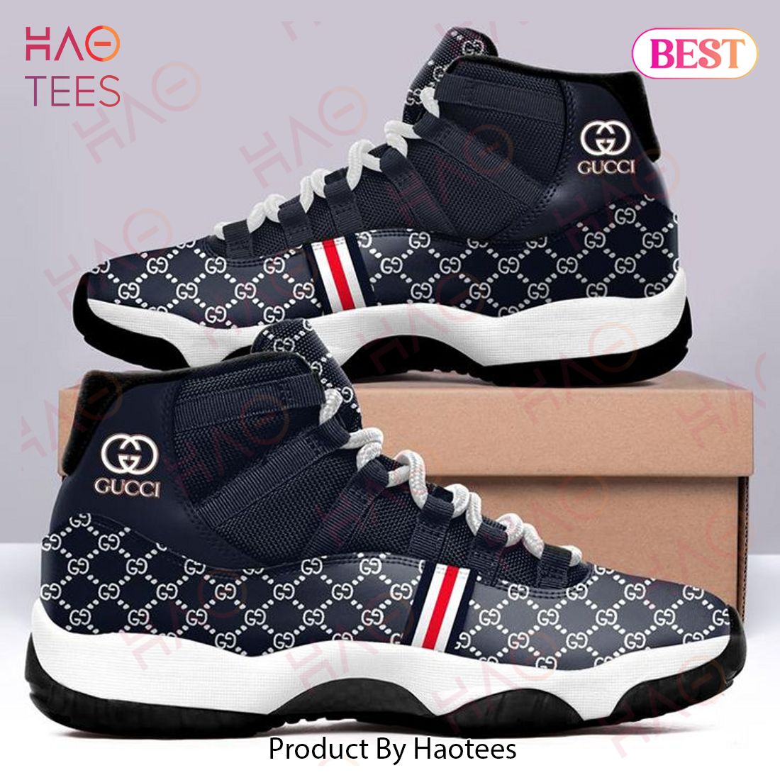 Luxury Gucci Blue Limited Air Jordan 11 Shoes Hot 2022 GC Sneakers Gifts For Men Women