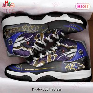 NFL Baltimore Ravens Football Team Air Jordan 11 Sneakers Shoes