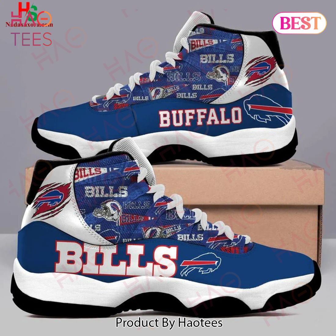 NFL Buffalo Bills Football Team Air Jordan 11 Sneakers Shoes