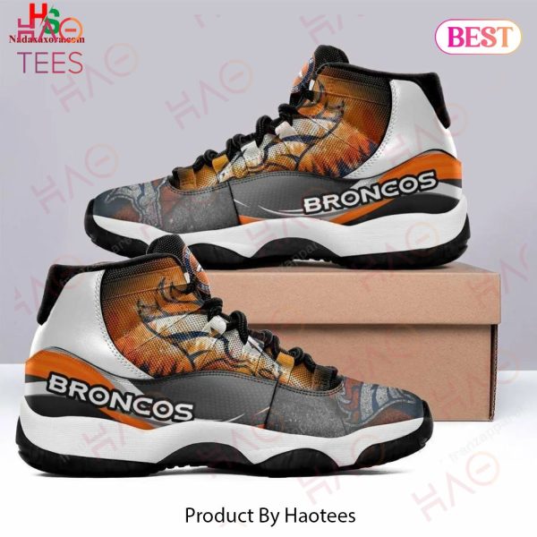 NFL Denver Broncos Football Team Air Jordan 11 Sneakers Shoes