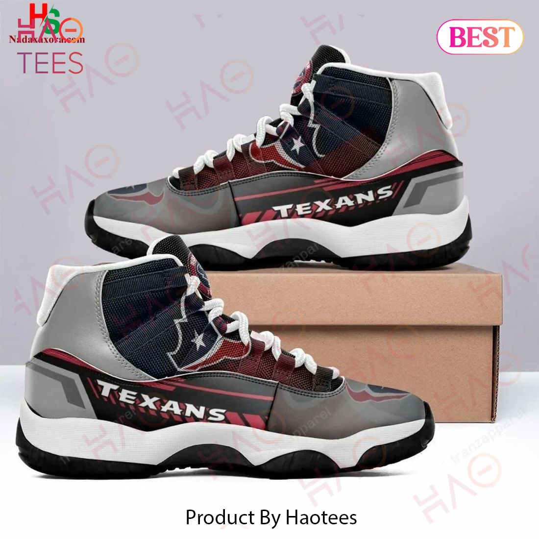 NFL Houston Texans Football Team Air Jordan 11 Sneakers Shoes