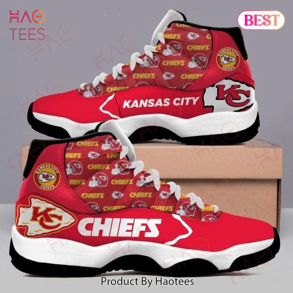 NFL Kansas City Chiefs Football Team Air Jordan 11 Sneakers Shoes