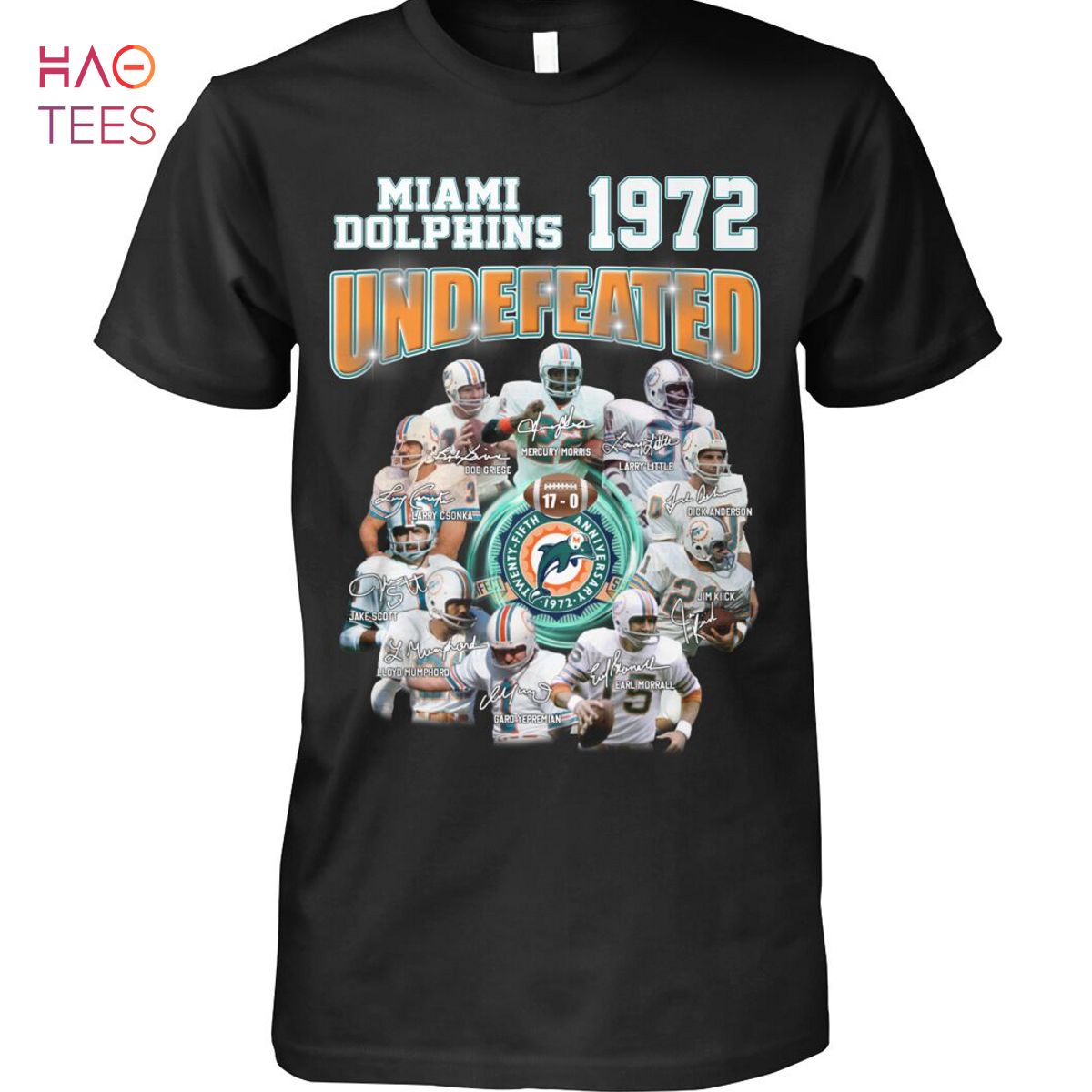 Miami Dolphins 1972 Underfeated T Shirt Limited Edition