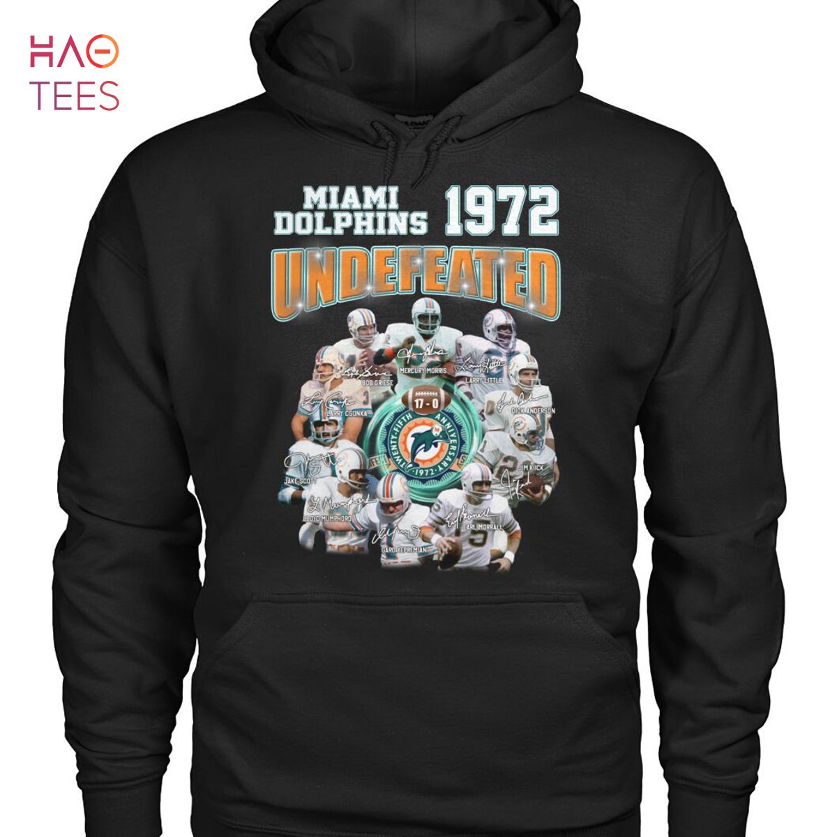 Miami Dolphins 1972 Underfeated T Shirt Limited Edition