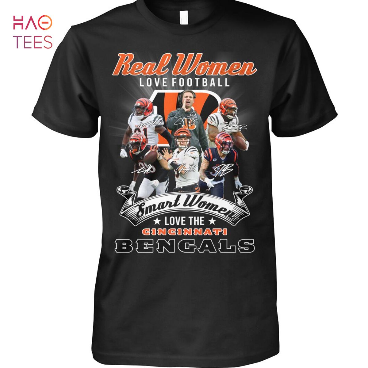 Real Women Love Football Smart Women Love The Cincinnati Bengals T Shirt