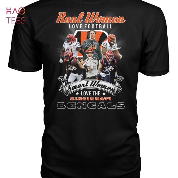 Real Women Love Football Smart Women Love The Cincinnati Bengals T Shirt