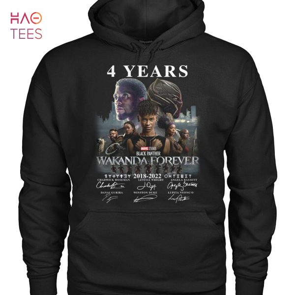 4 Years Wakanda Forever Black Panther 2018 2022 Shirt