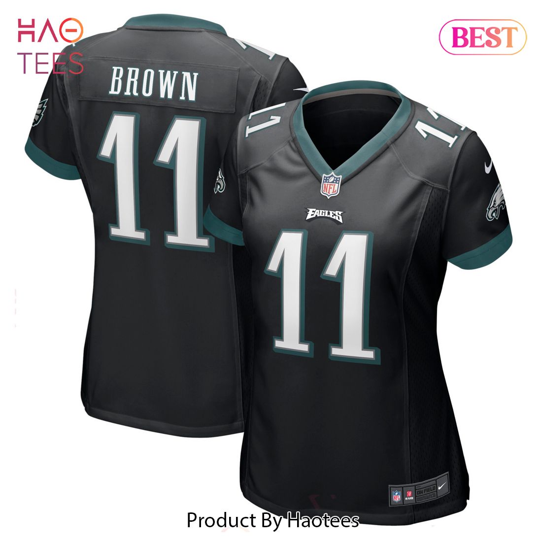 A.J. Brown Philadelphia Eagles Nike Women's Player Game Jersey Black Luxury Store