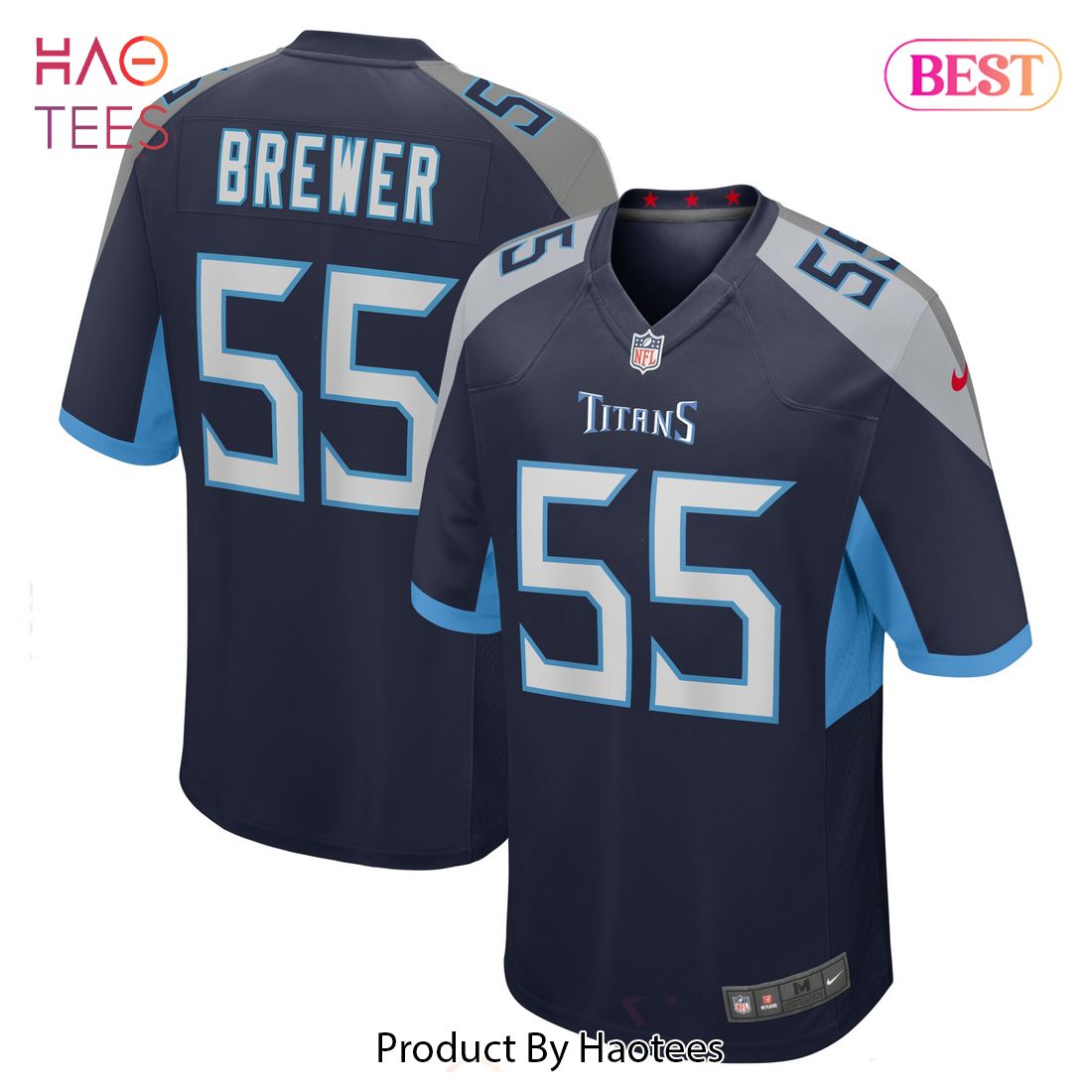 Aaron Brewer Tennessee Titans Nike Game Player Jersey Navy Luxury Store