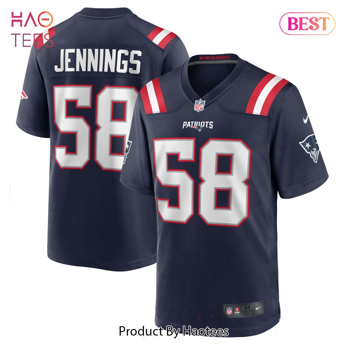 Anfernee Jennings New England Patriots Nike Team Game Jersey Navy Luxury Store