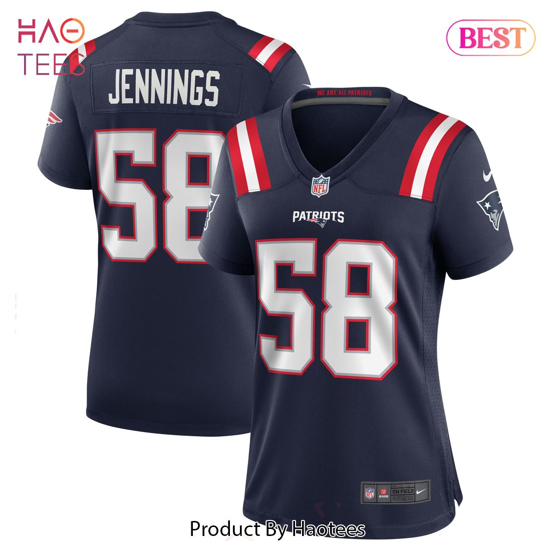 Anfernee Jennings New England Patriots Nike Women’s Team Game Jersey Navy Luxury Store