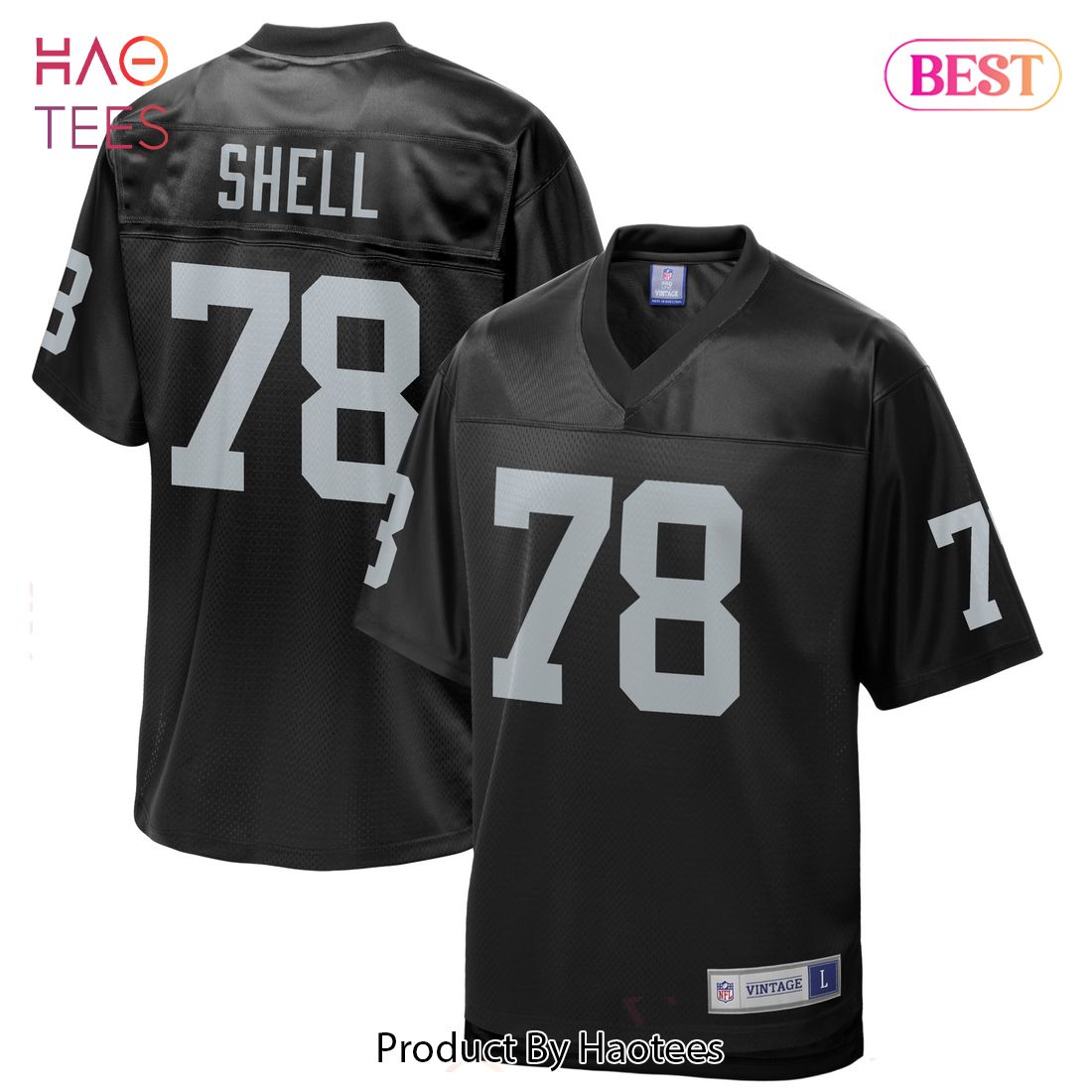 Art Shell Las Vegas Raiders NFL Pro Line Replica Retired Player Jersey Black