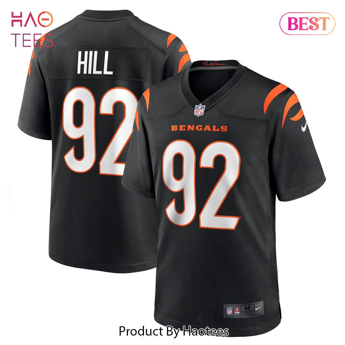 B.J. Hill Cincinnati Bengals Nike Game Jersey Black