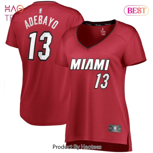 Bam Adebayo Miami Heat Fanatics Branded Women’s Fast Break Player Jersey Statement Edition Maroon