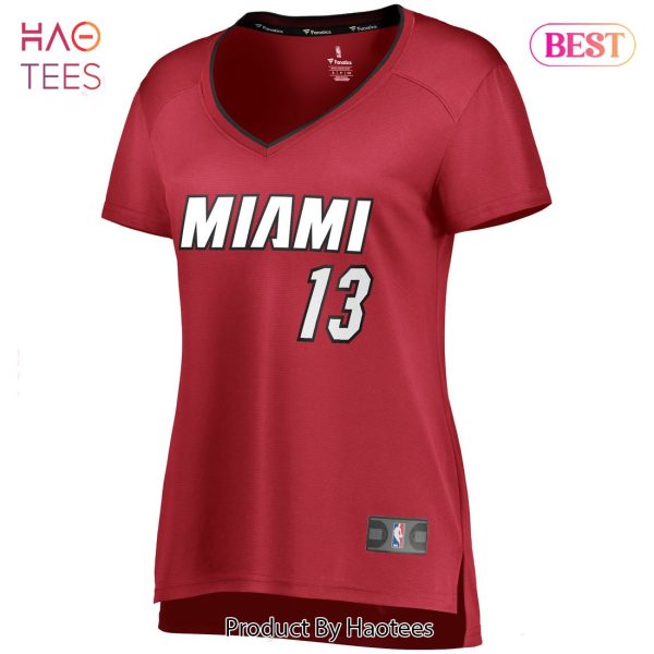 Bam Adebayo Miami Heat Fanatics Branded Women’s Fast Break Player Jersey Statement Edition Maroon