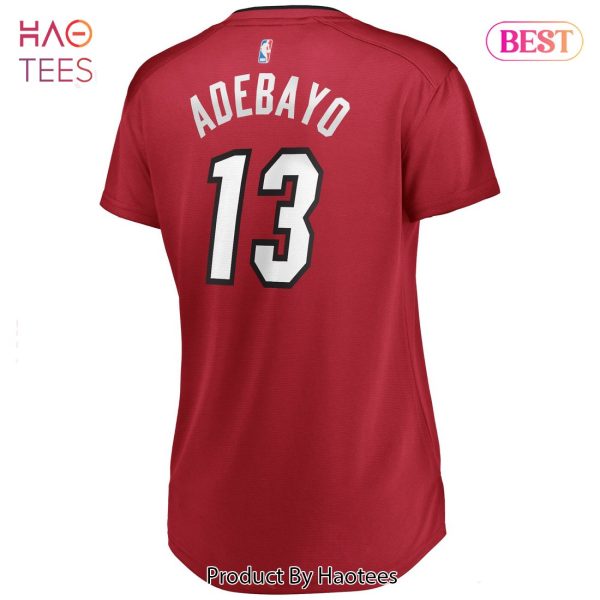 Bam Adebayo Miami Heat Fanatics Branded Women’s Fast Break Player Jersey Statement Edition Maroon